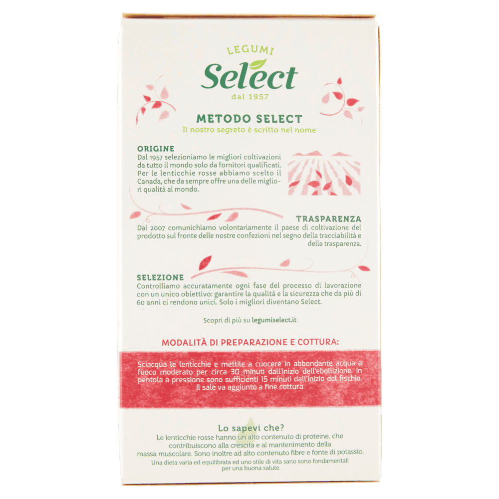 SELECT LENTICCHIE ROSSE 400 GR - immagine 2